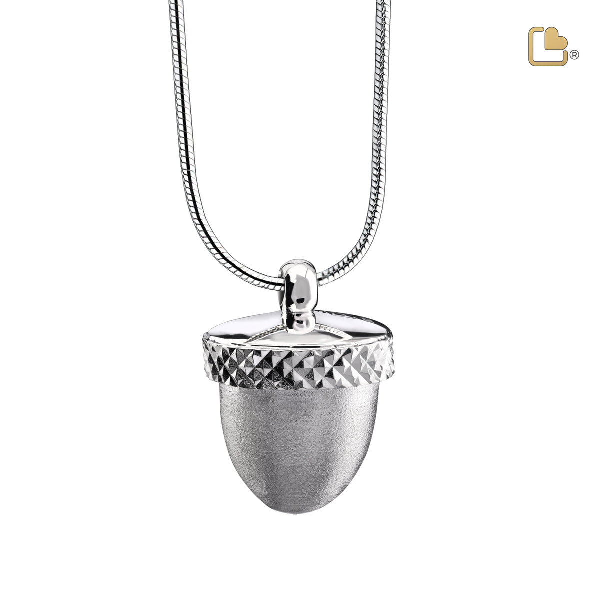 Acorn Two Tone Sterling Silver Cremation Pendant - COMFORT by LoveUrns