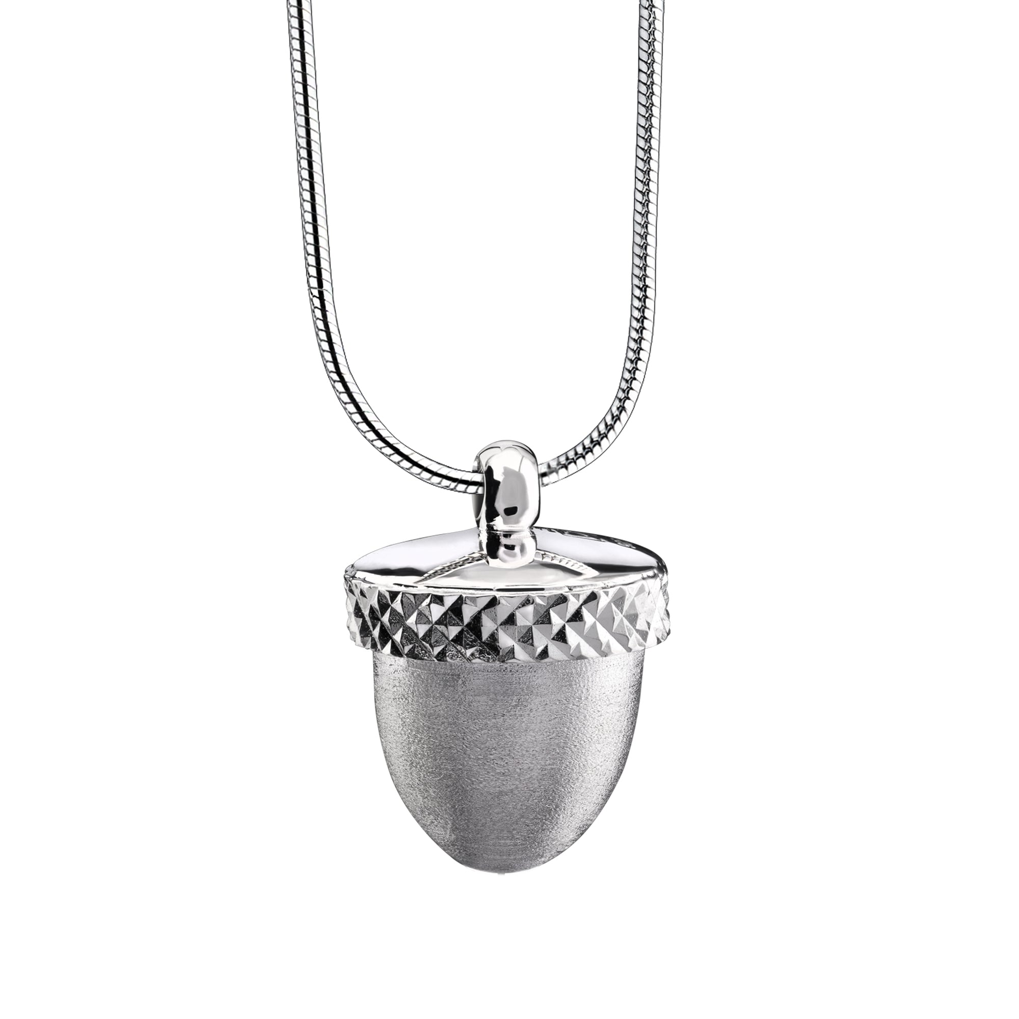 Acorn Two Tone Sterling Silver Cremation Pendant - COMFORT by LoveUrns