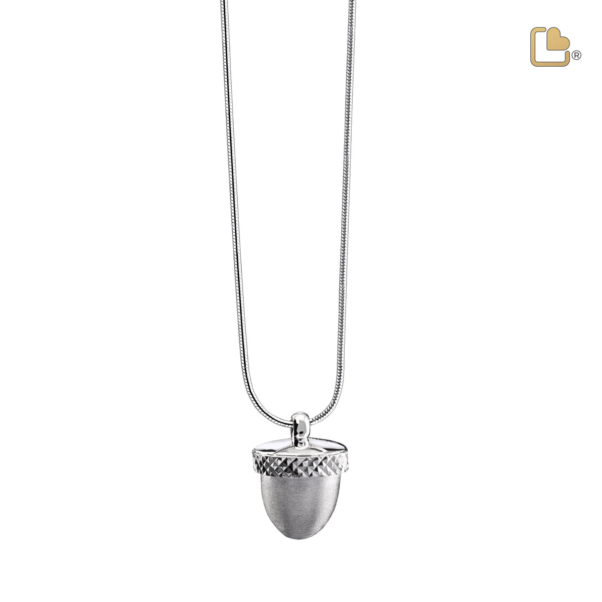Acorn Two Tone Sterling Silver Cremation Pendant - COMFORT by LoveUrns