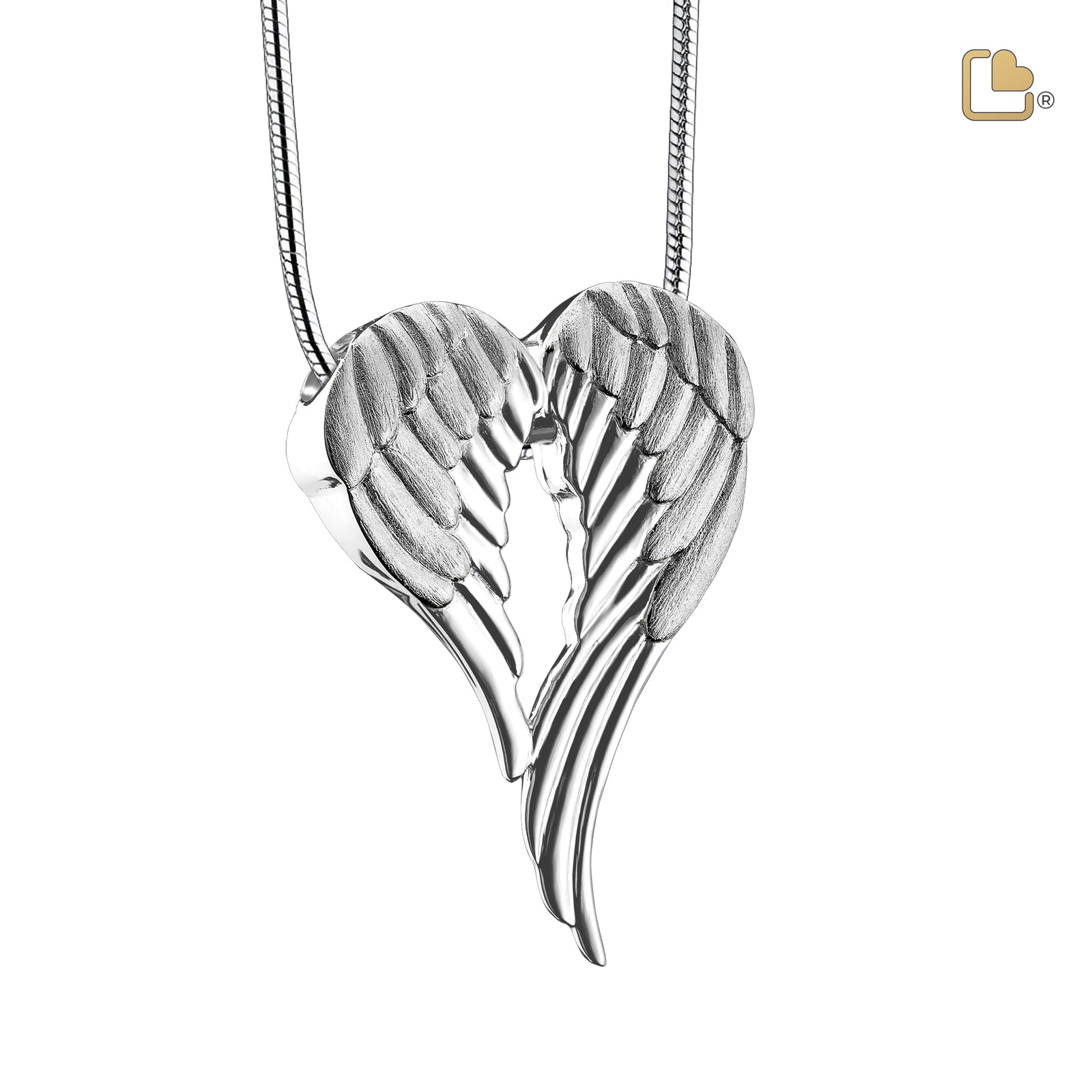 Angel Wings Sterling Silver Cremation Pendant - COMFORT by LoveUrns