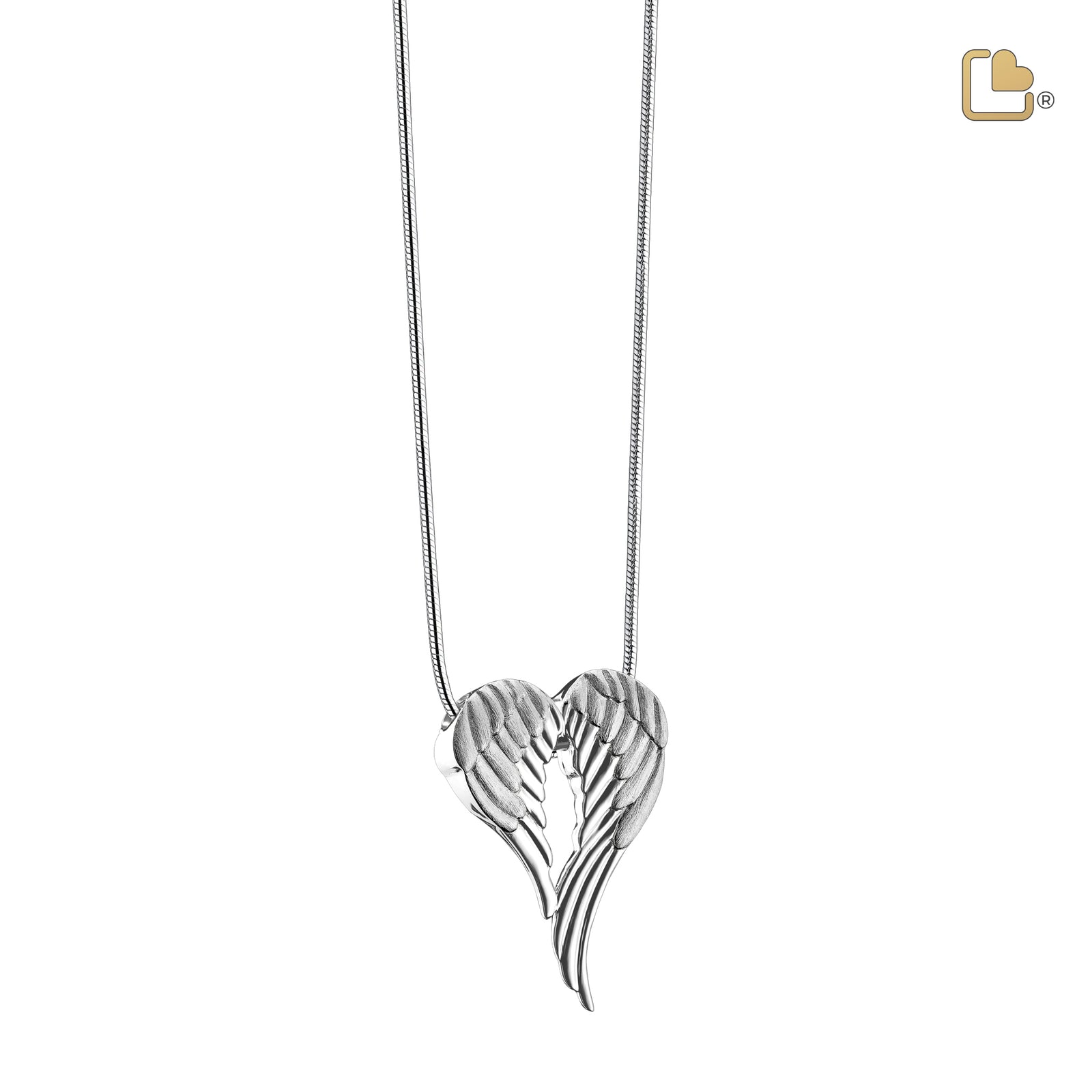 Angel Wings Sterling Silver Cremation Pendant - COMFORT by LoveUrns