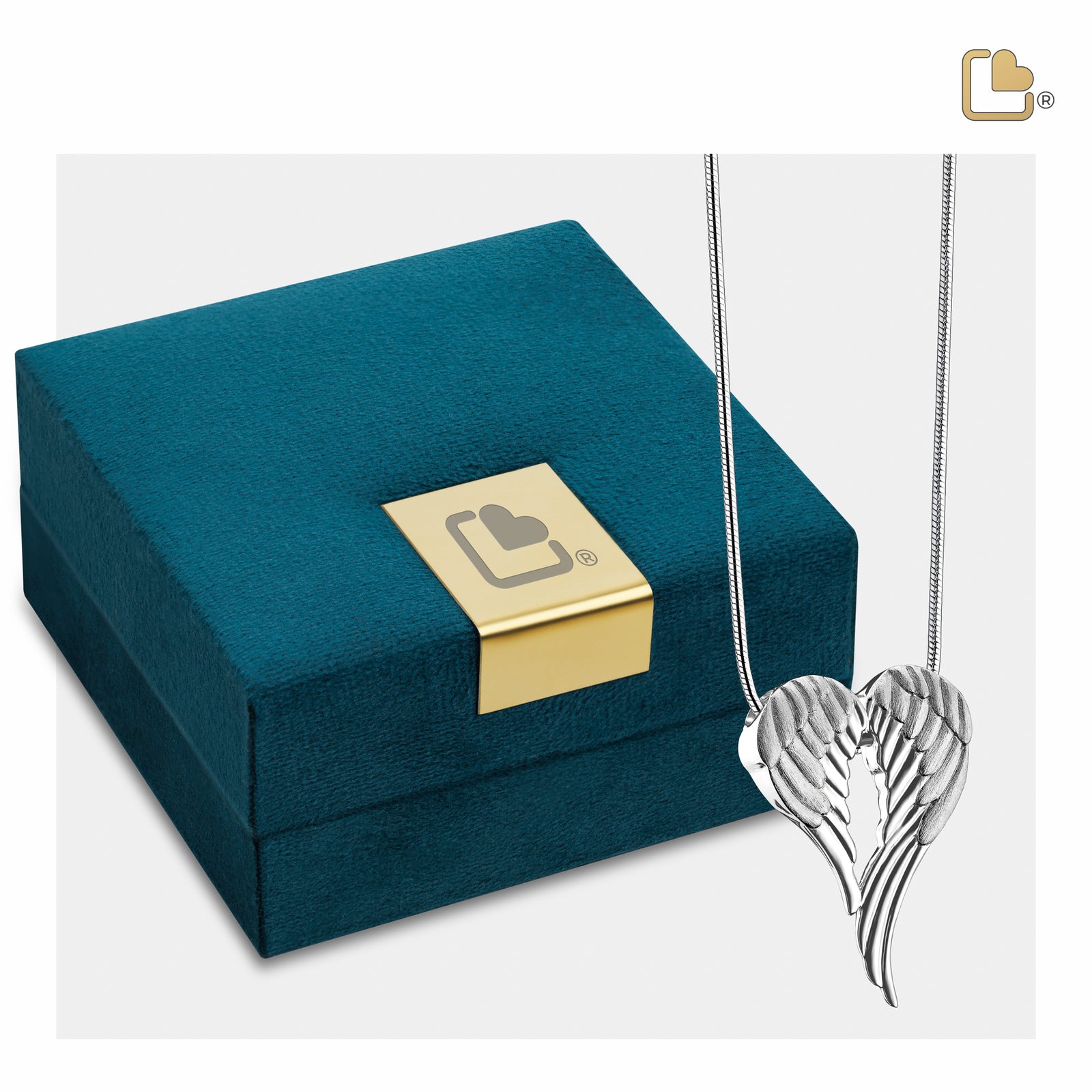 Angel Wings Sterling Silver Cremation Pendant - COMFORT by LoveUrns