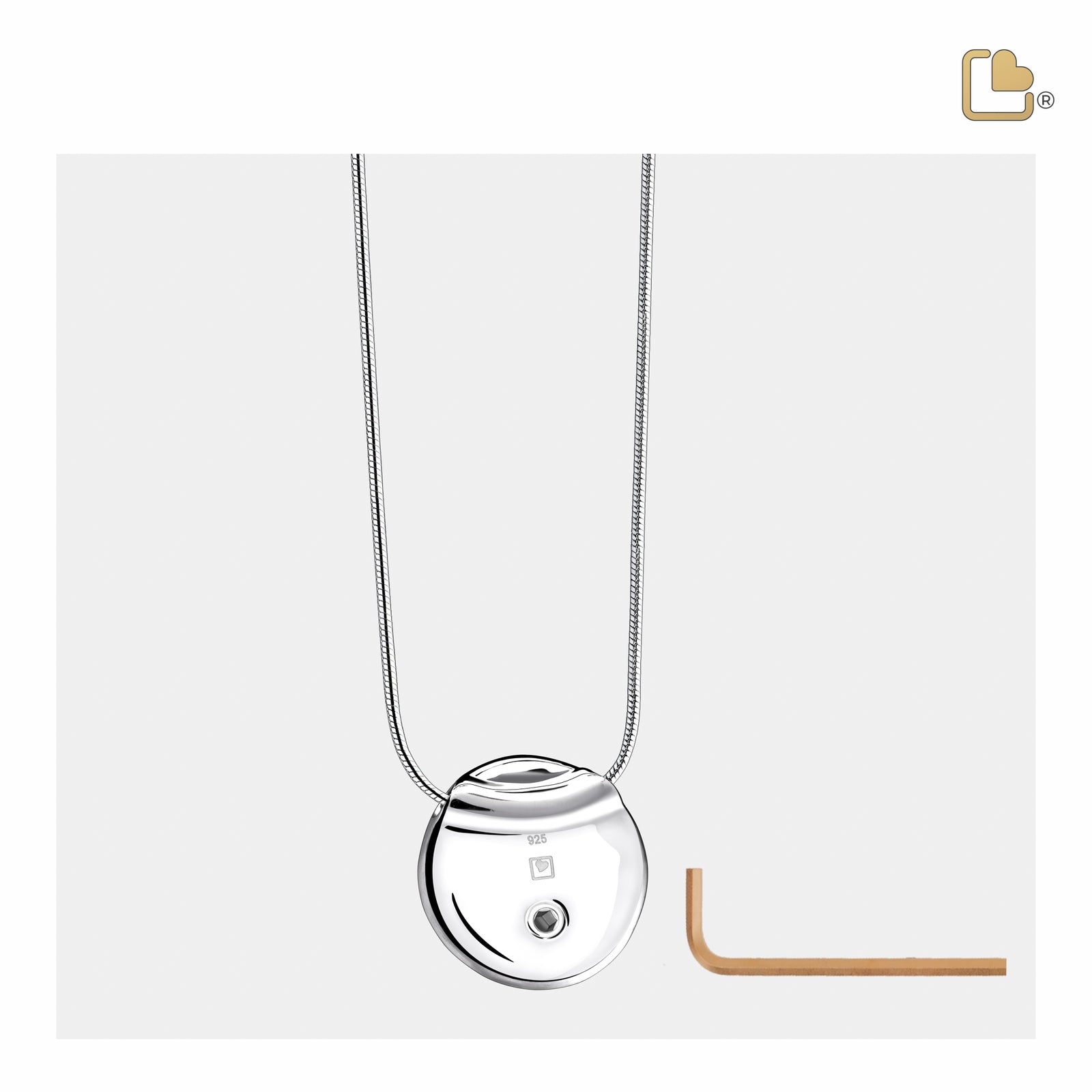 Simplicity with Black Swarovski Crystal Sterling Silver Cremation Pendant