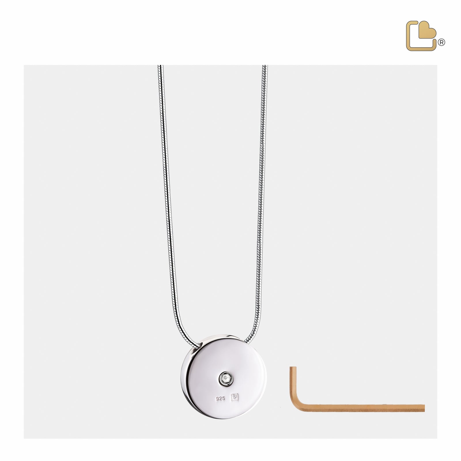 Celtic Circle Two Tone Sterling Silver Cremation Pendant