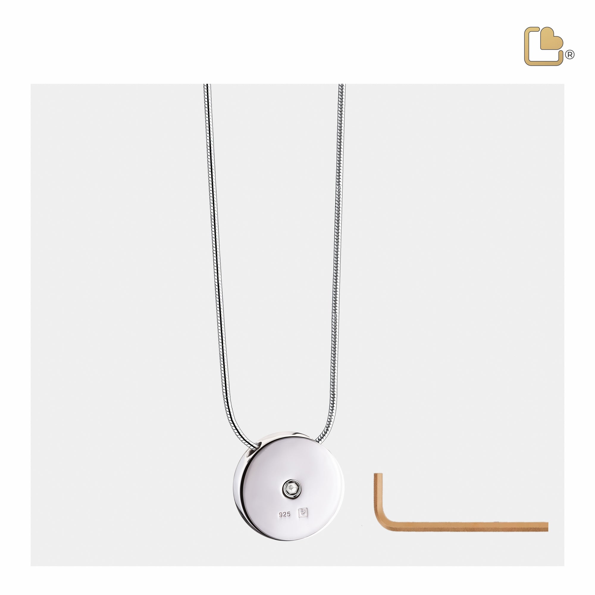 Celtic Circle Two Tone Sterling Silver Cremation Pendant