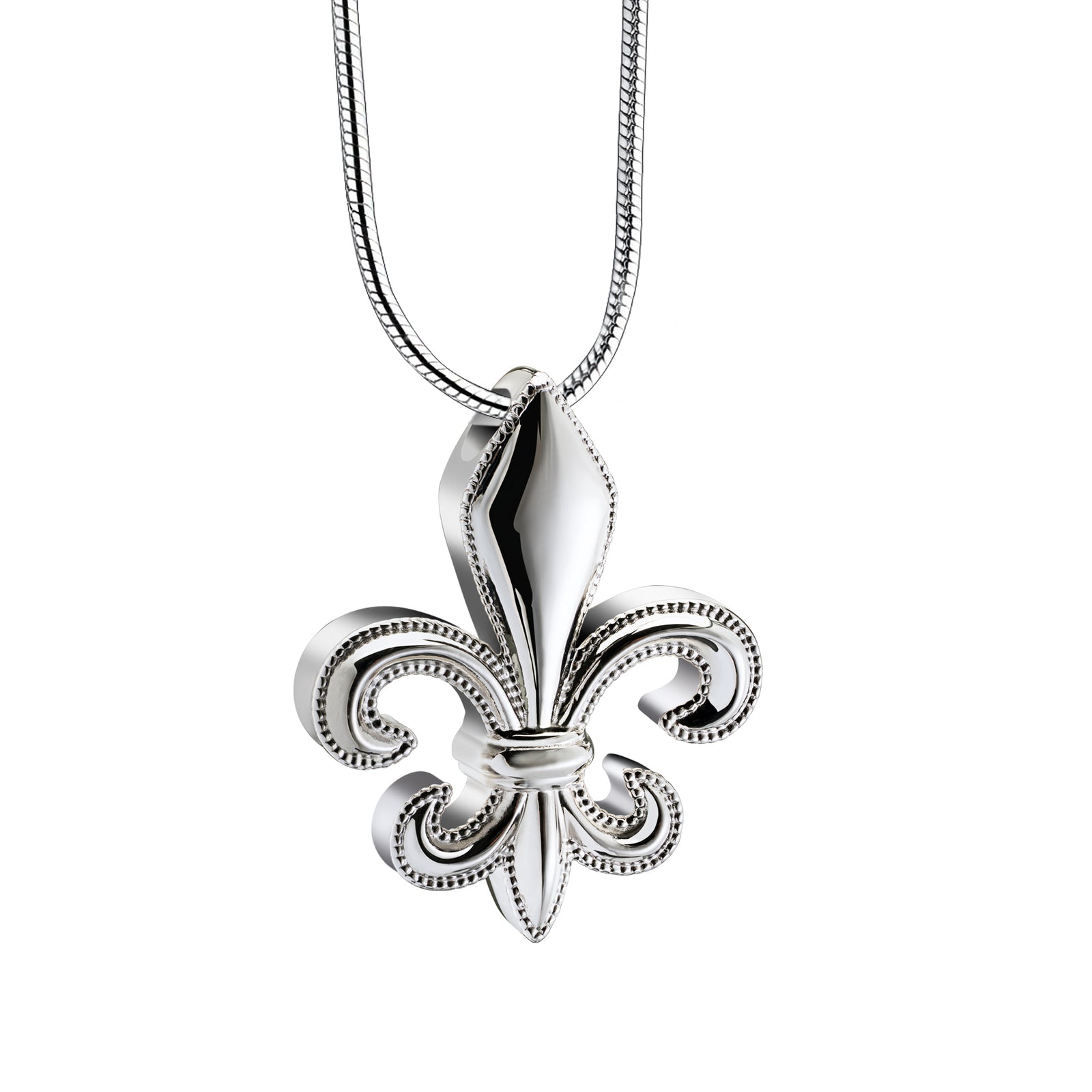 Fleur-de-lis  Sterling Silver Cremation Pendant
