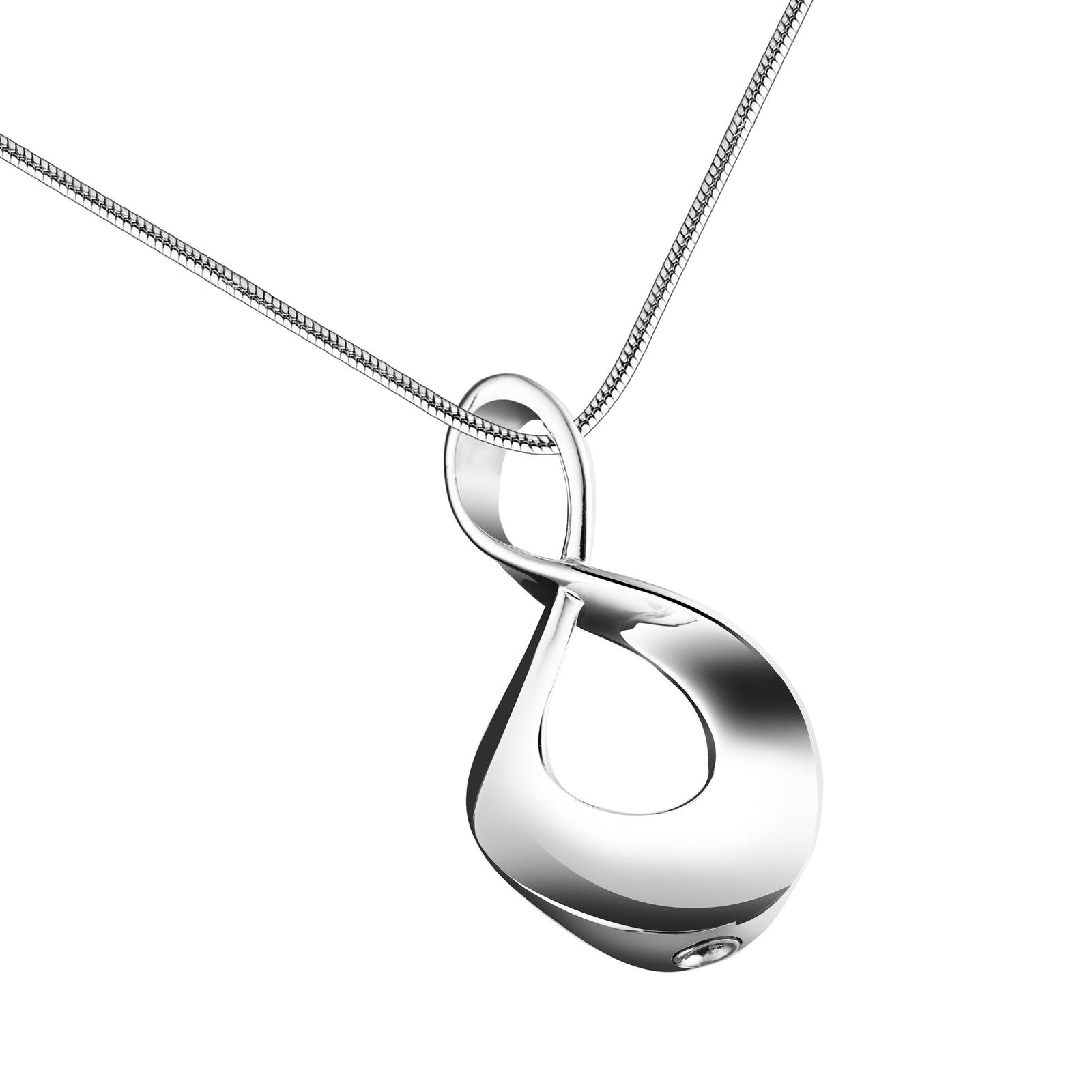 Infinite Love Sterling Silver Cremation Pendant