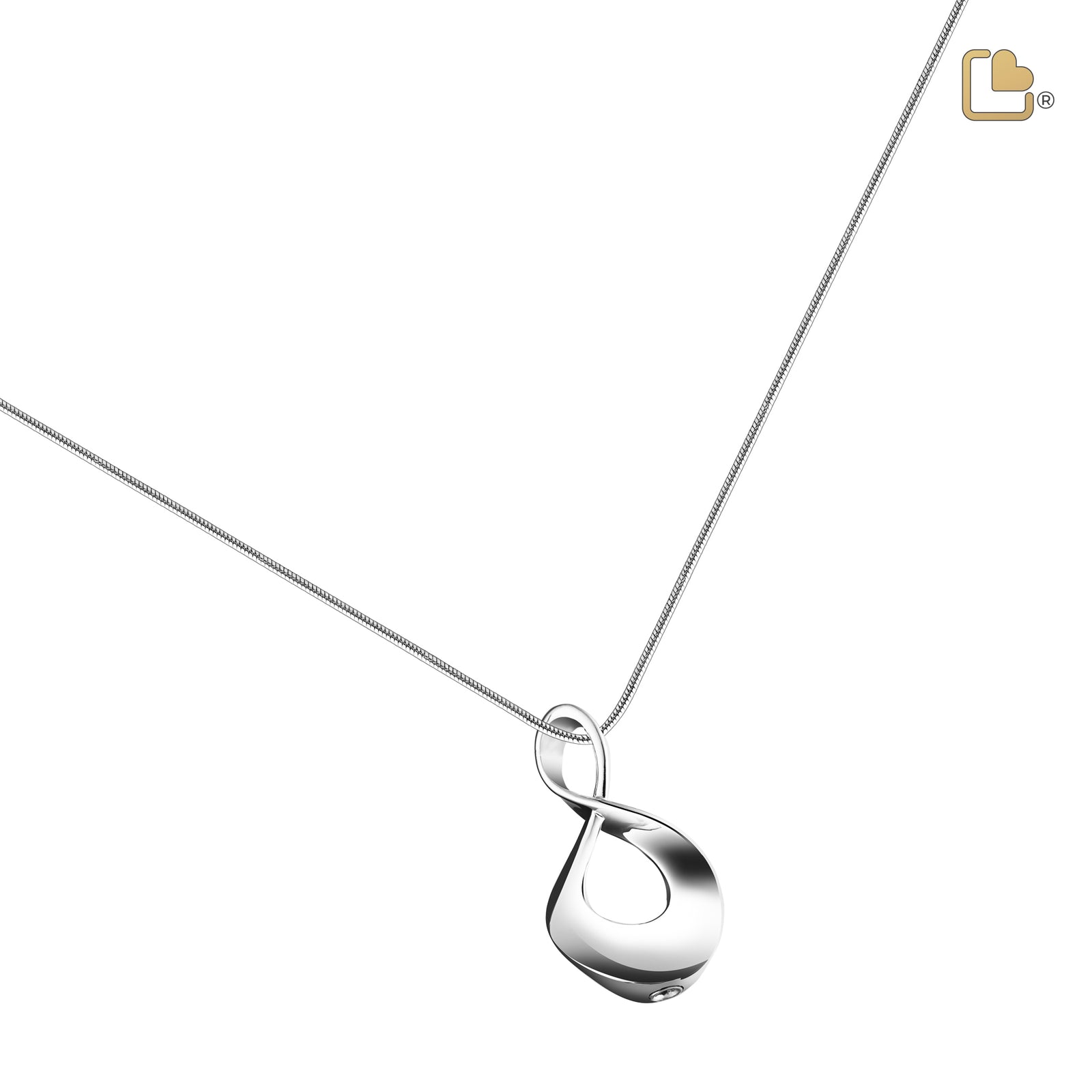 Infinite Love Sterling Silver Cremation Pendant