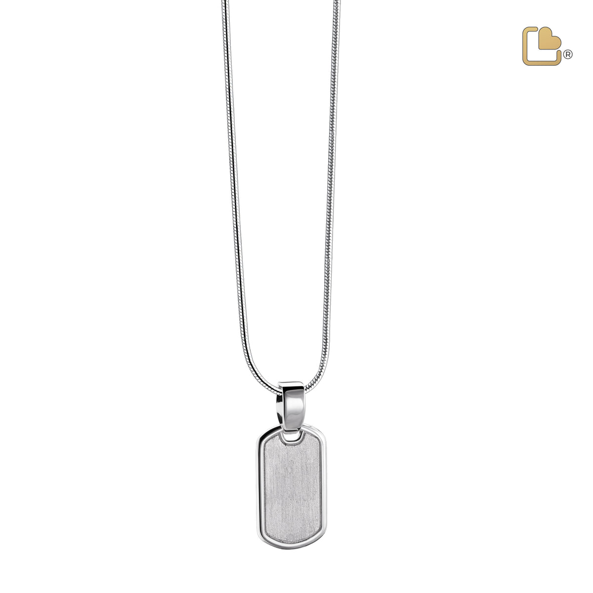 LoveTag Two Tone Sterling Silver Cremation Pendant
