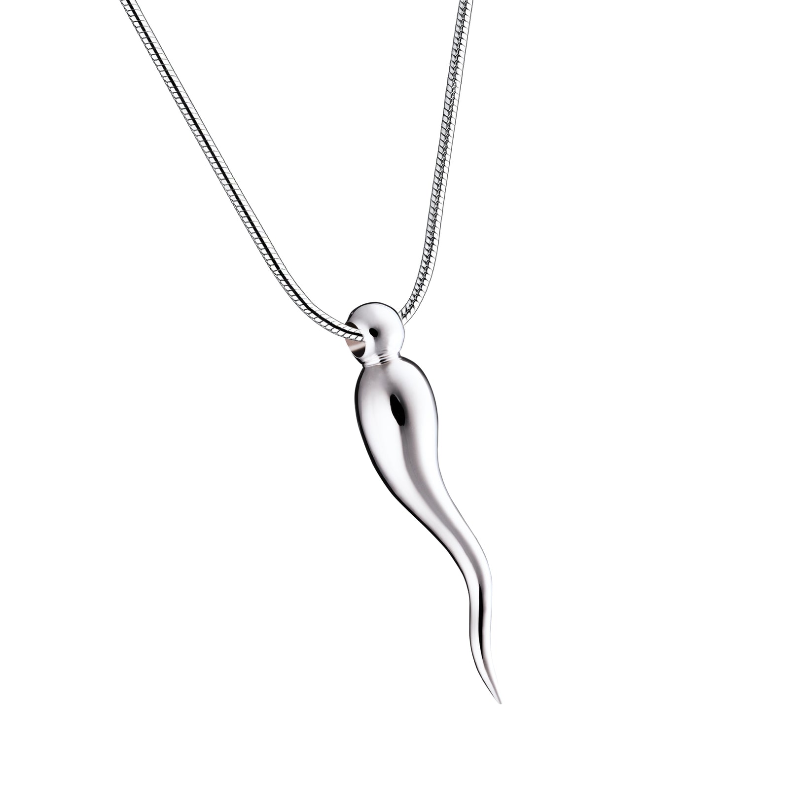 Italian Horn Sterling Silver Cremation Pendant