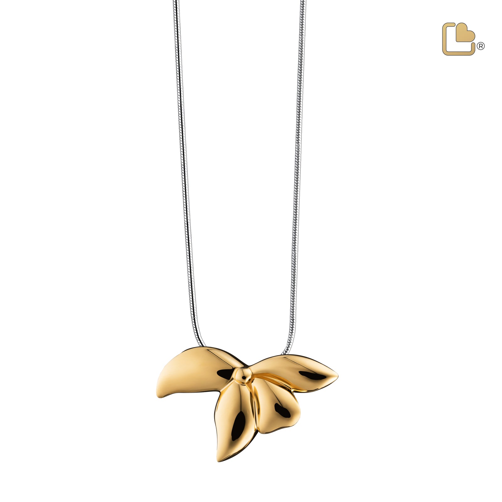 Orchid Gold Vermeil Sterling Silver Cremation Pendant