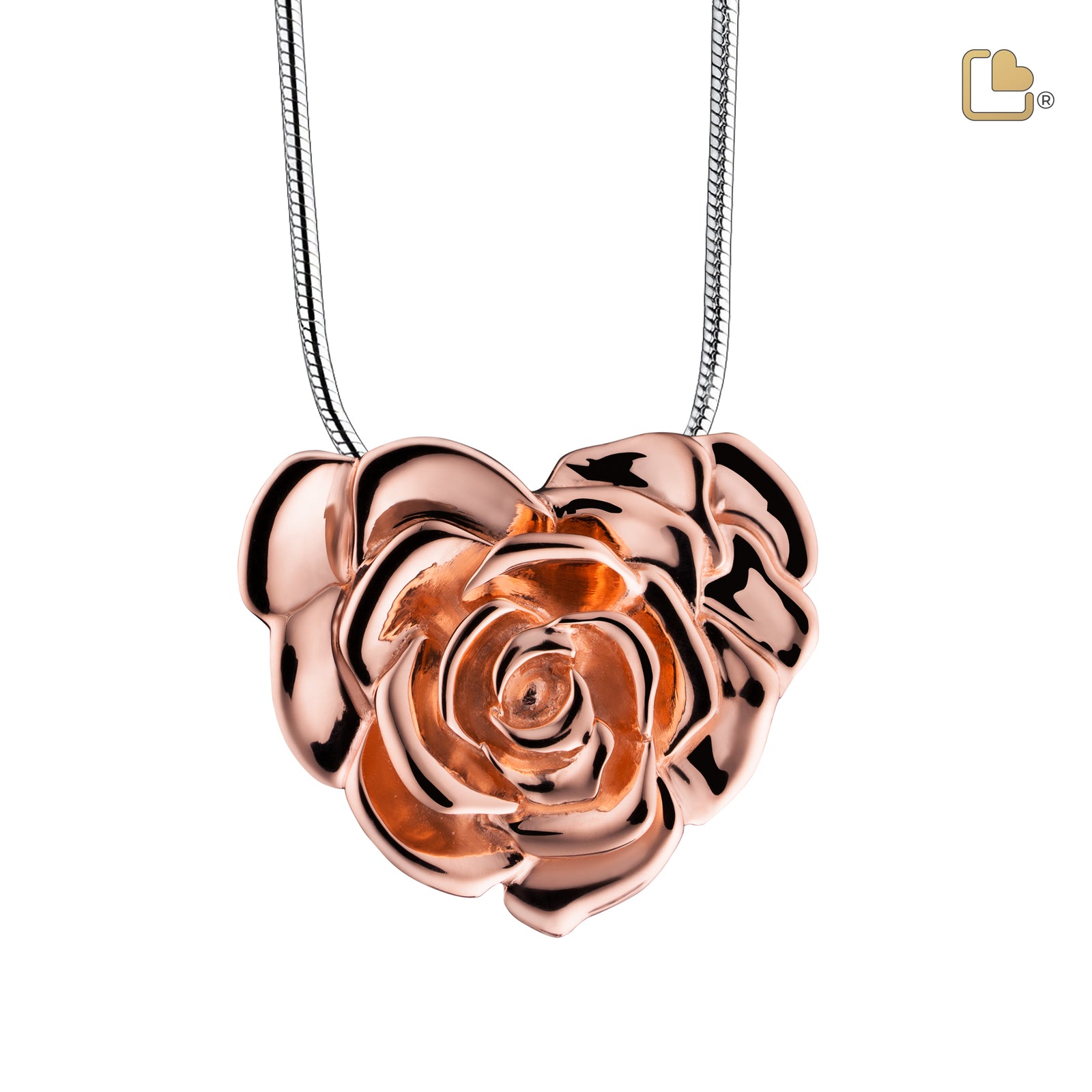 LoveRose Rose Gold Vermeil Sterling Silver Cremation Pendant