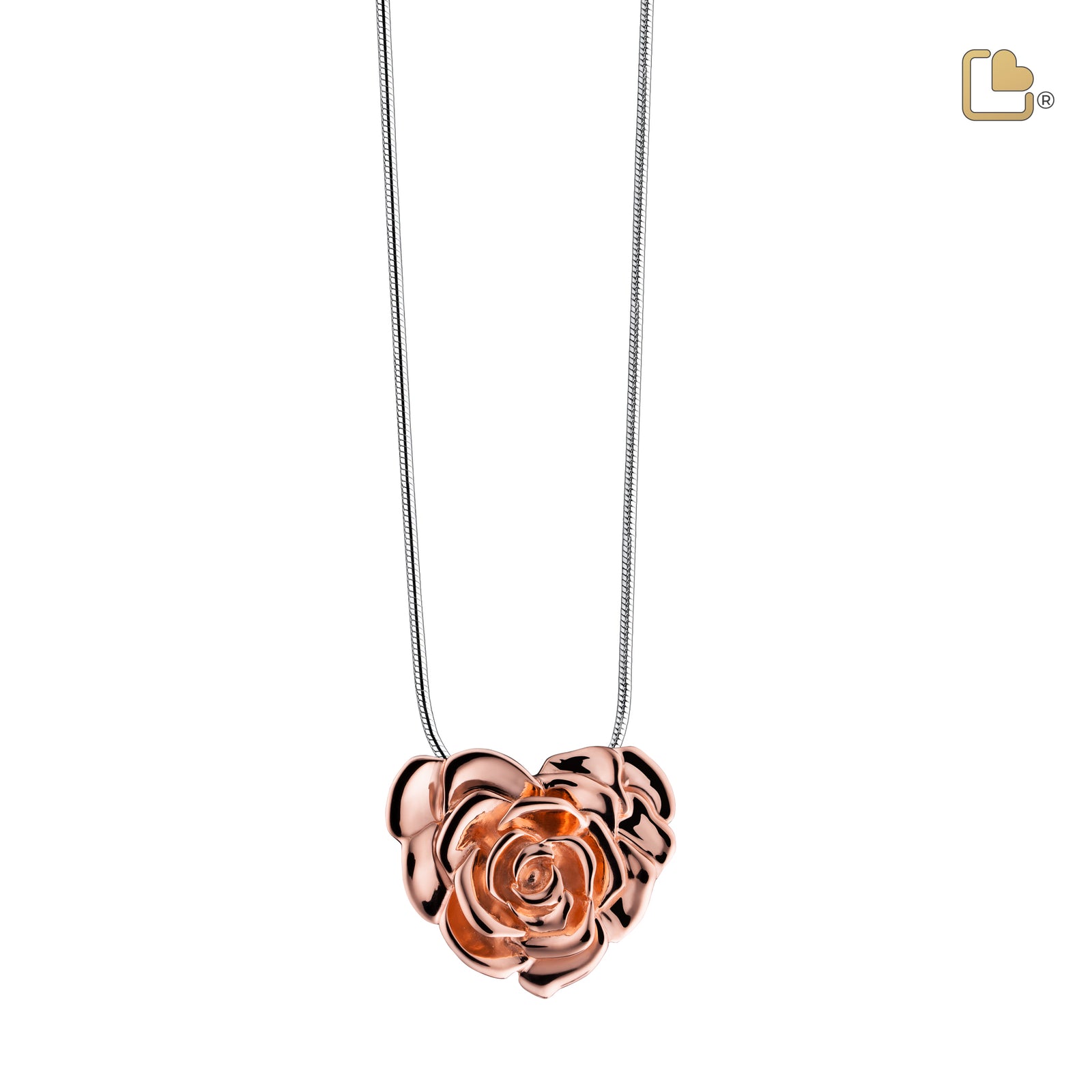 LoveRose Rose Gold Vermeil Sterling Silver Cremation Pendant