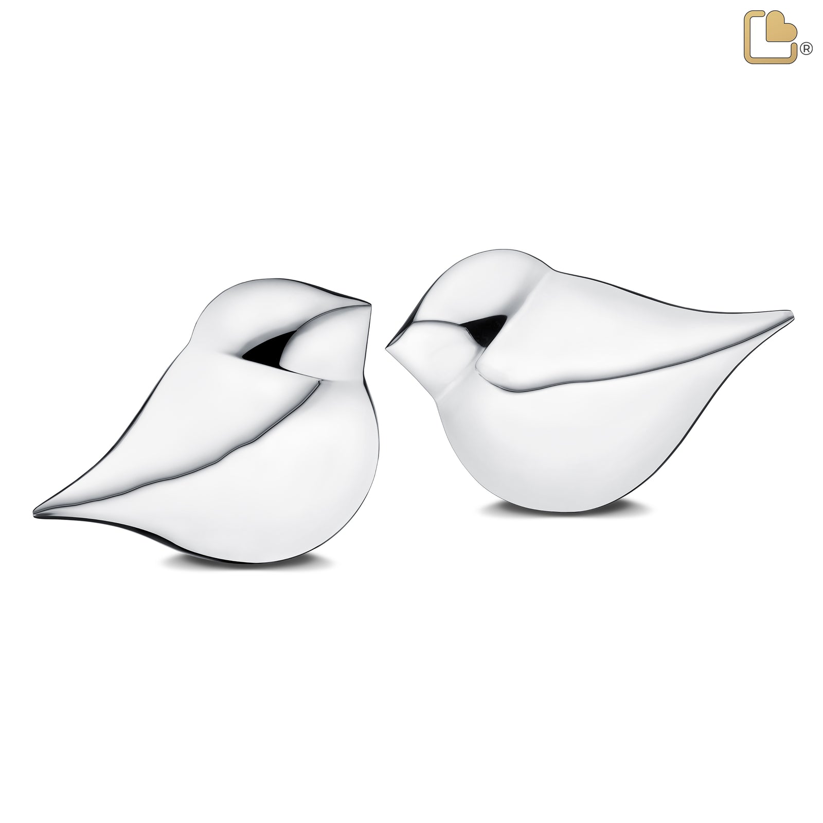 Adult Silver SoulBird Companion Cremation Urn - Set of 2