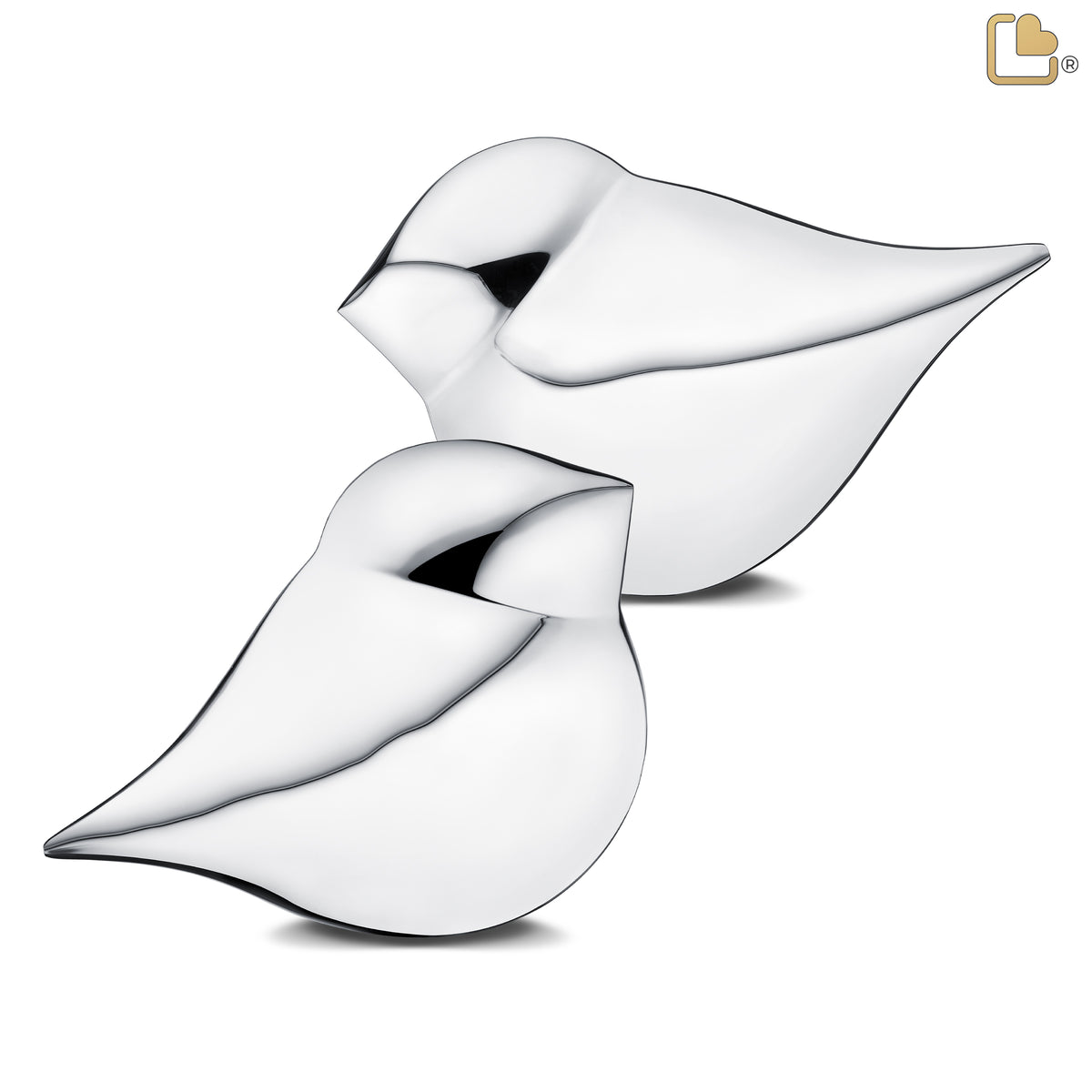 Adult Silver SoulBird Companion Cremation Urn - Set of 2
