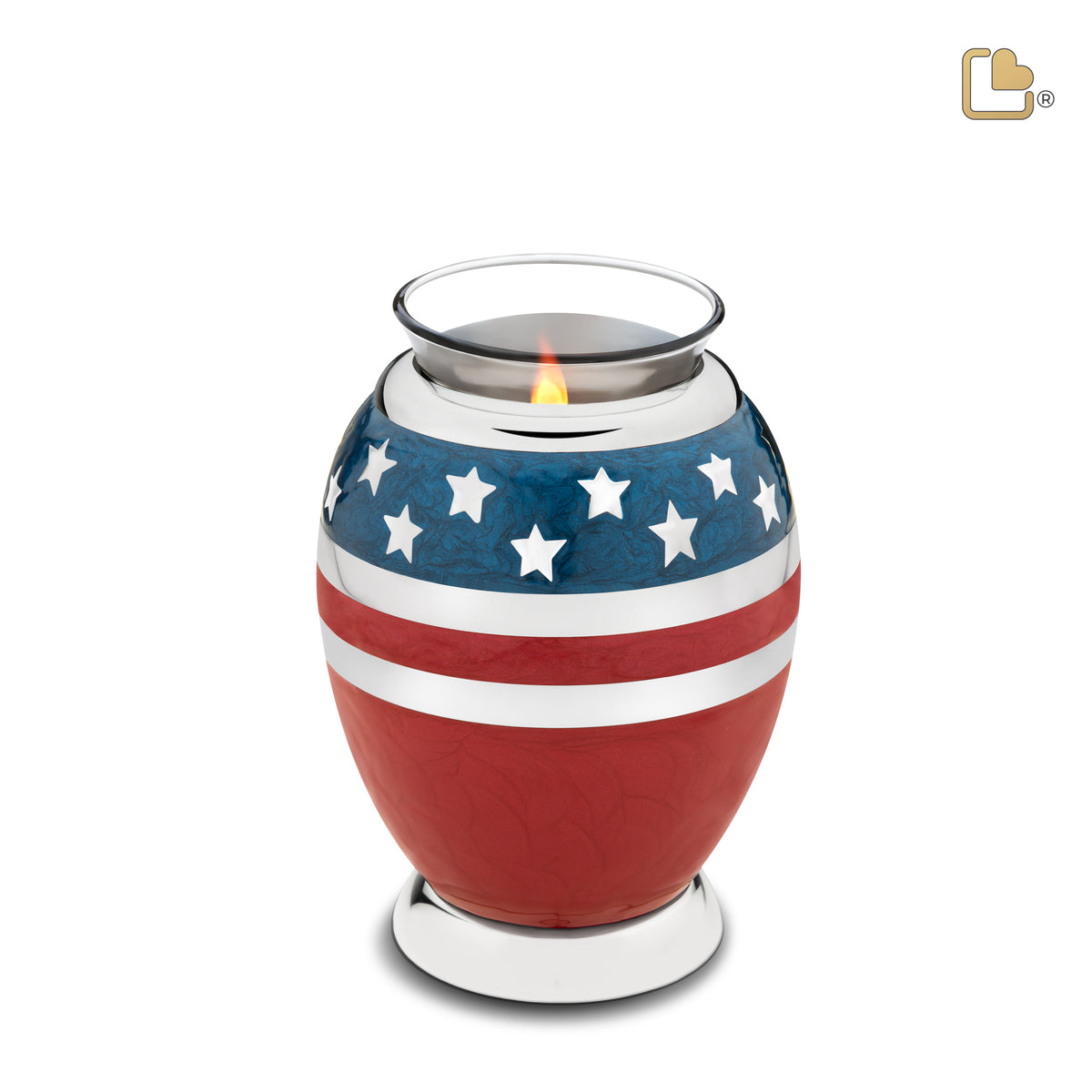 Tealight Stars &amp; Stripes Cremation Urn