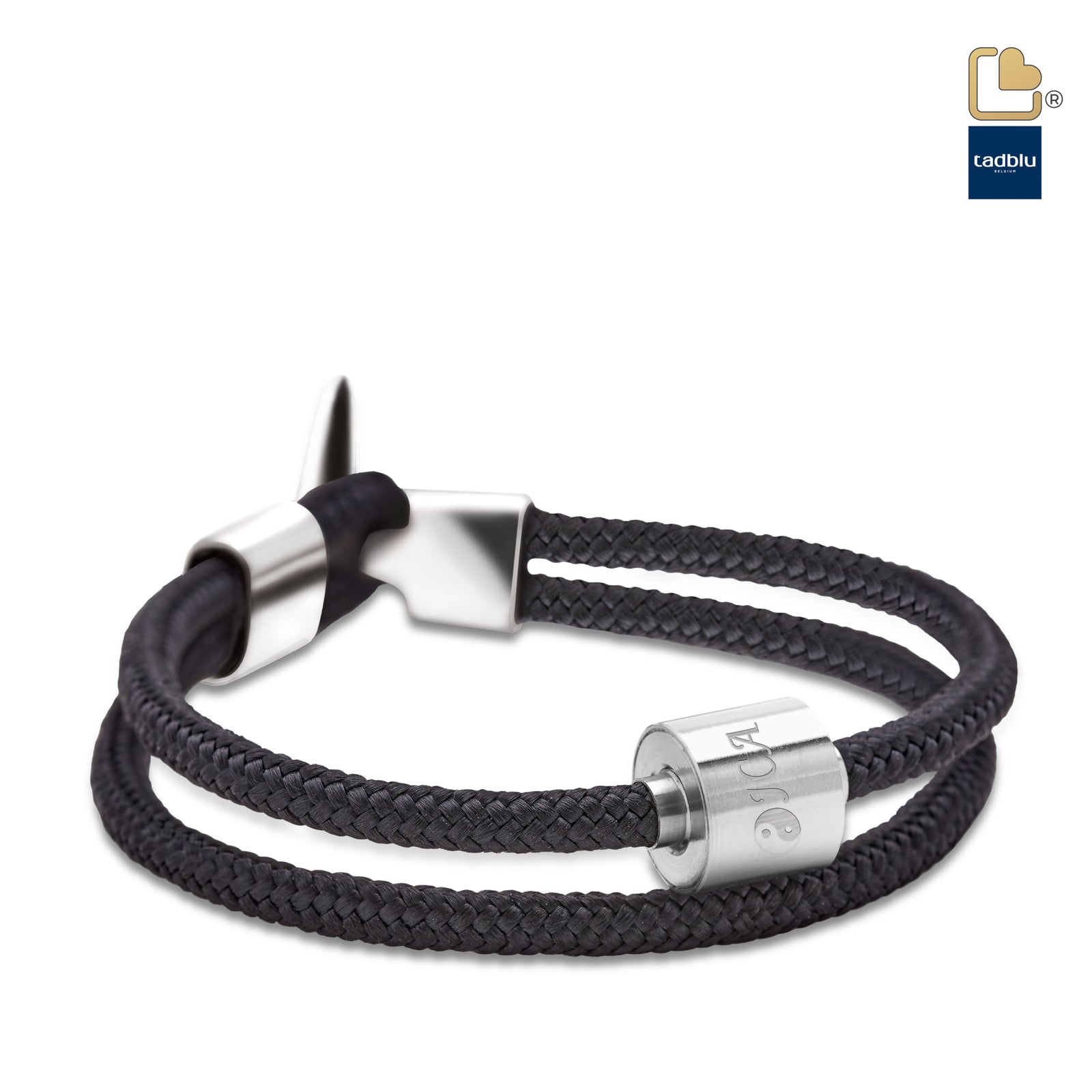 Black - TadBlu Naval Cord Men’s Cremation Bead Bracelet