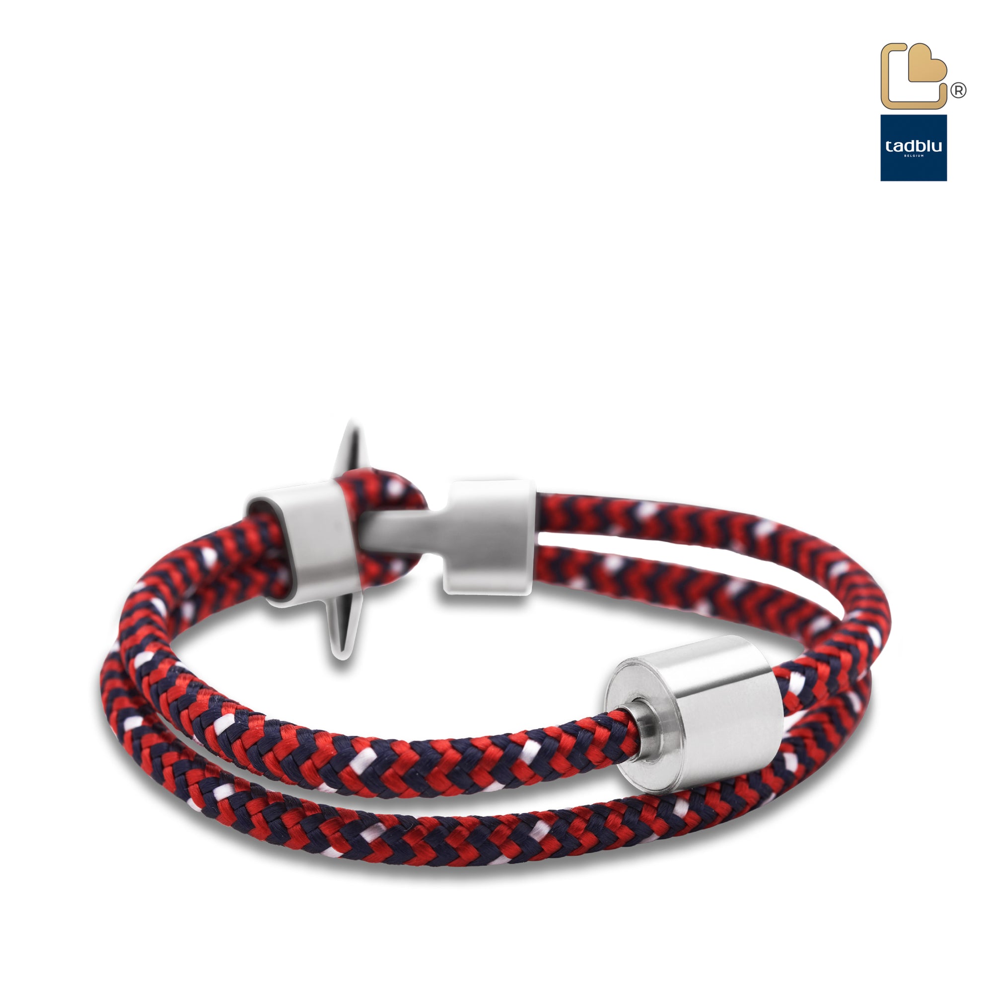 Red and Black - TadBlu Naval Cord Men’s Cremation Bead Bracelet