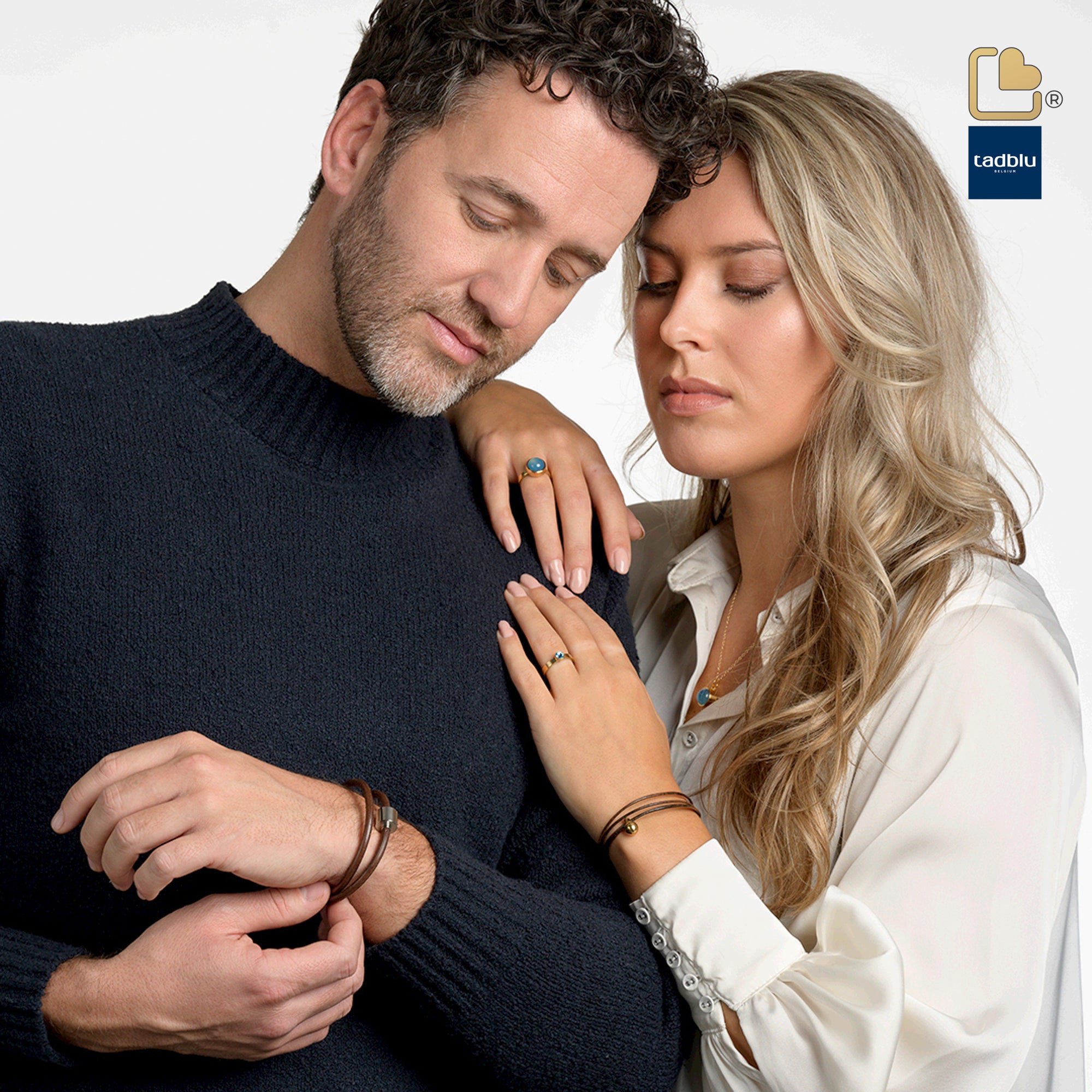 Black & Black - TadBlu Smooth Leather Men’s Cremation Bead Bracelet