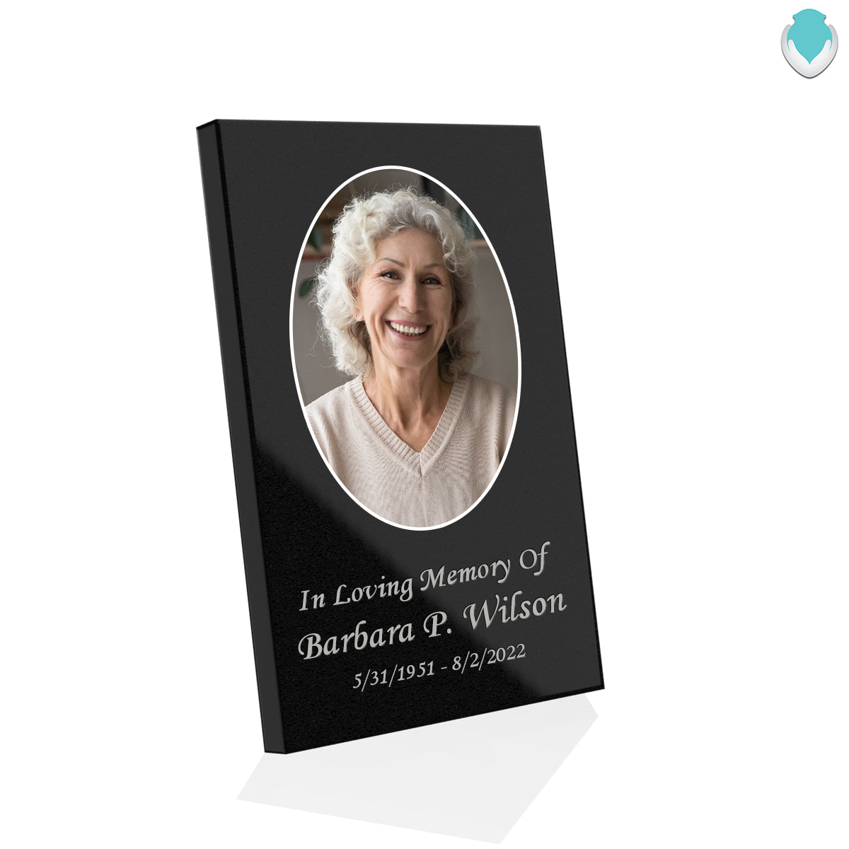 Custom Printed Portrait Granite Plaque - Vertical