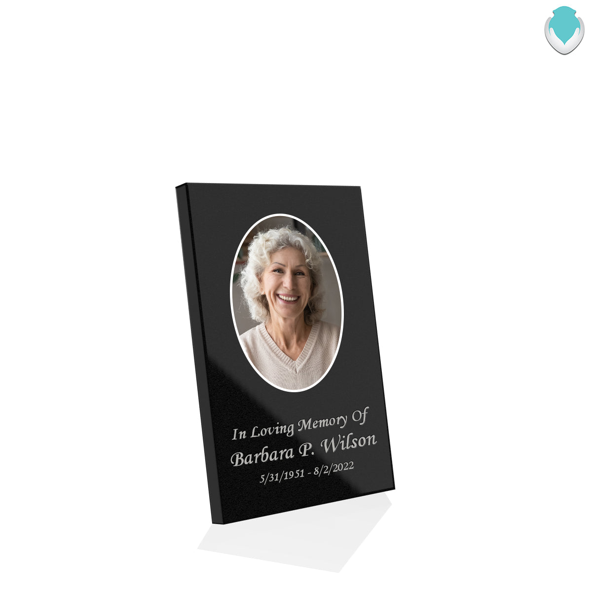 Custom Printed Portrait Granite Plaque - Vertical