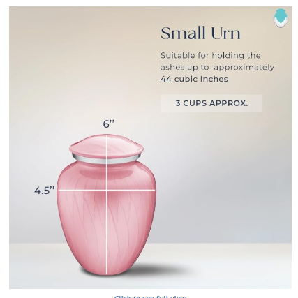 Medium Embrace Pearl Light Pink Butterfly Cremation Urn