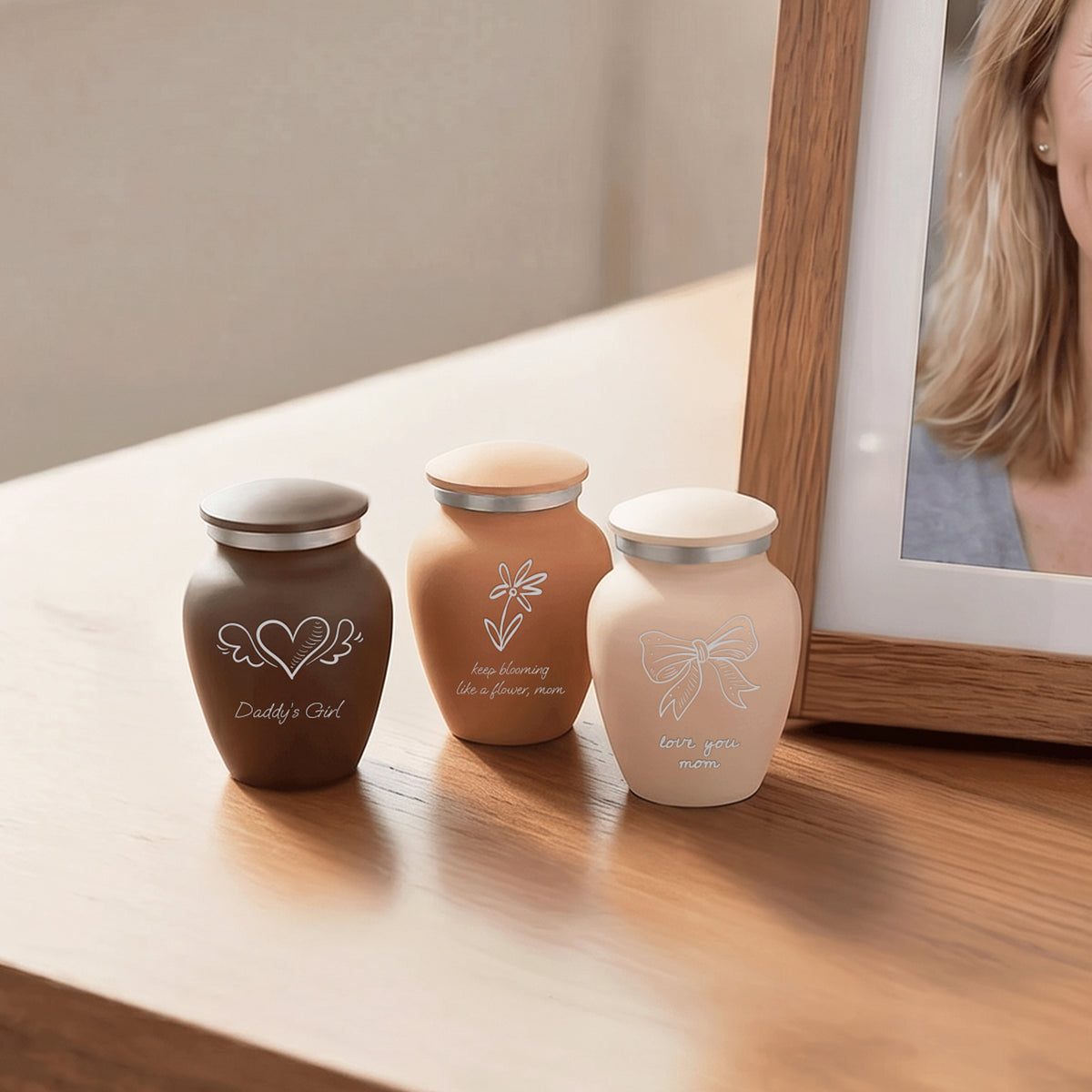 Keepsake Embrace Handwritten Memorial Cremation Urn