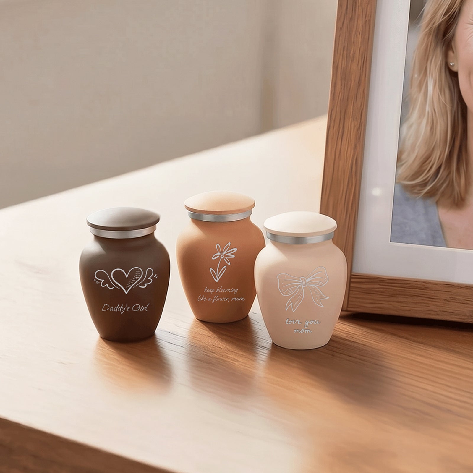 Keepsake Embrace Handwritten Memorial Cremation Urn