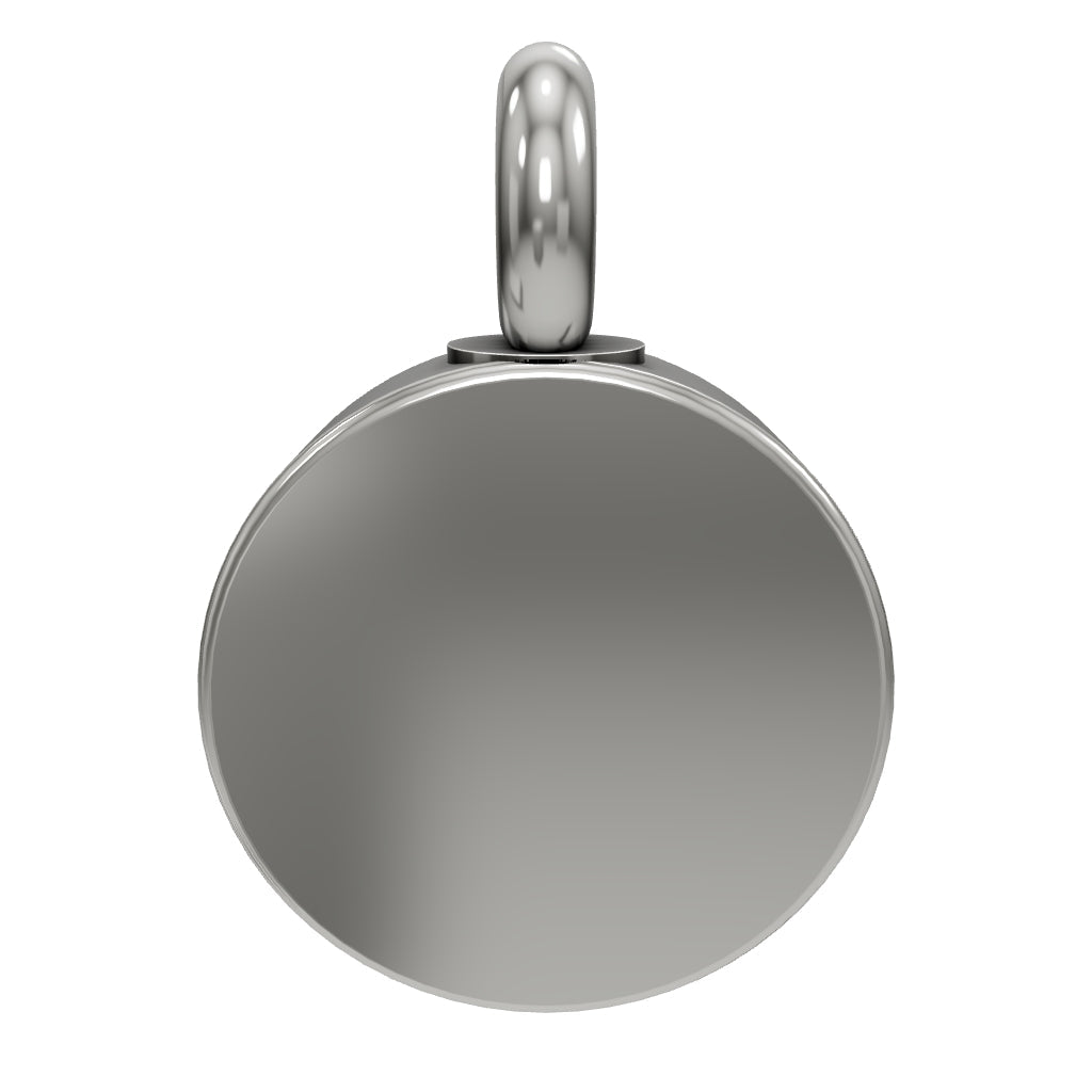 Custom Engraved Memorial Silver Coin Pendant