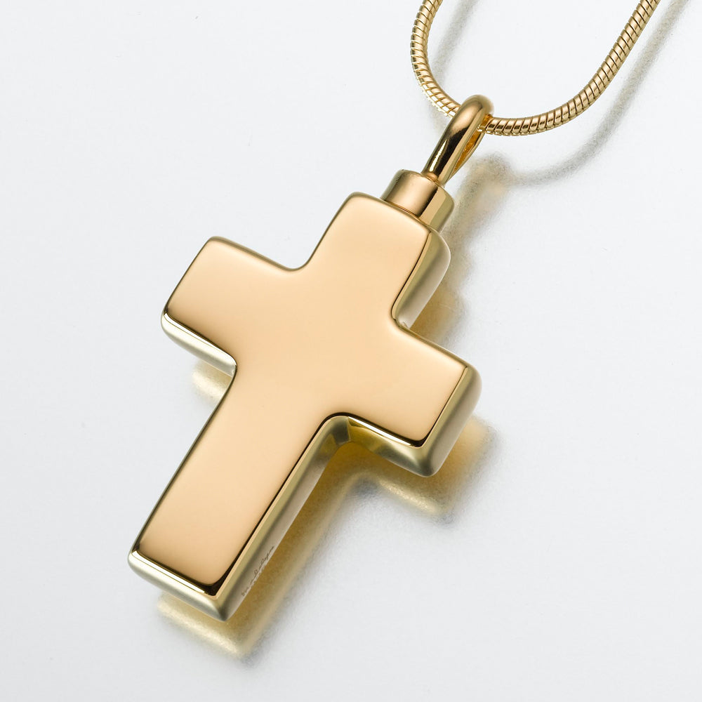 Large Gold Vermeil Cross Pendant