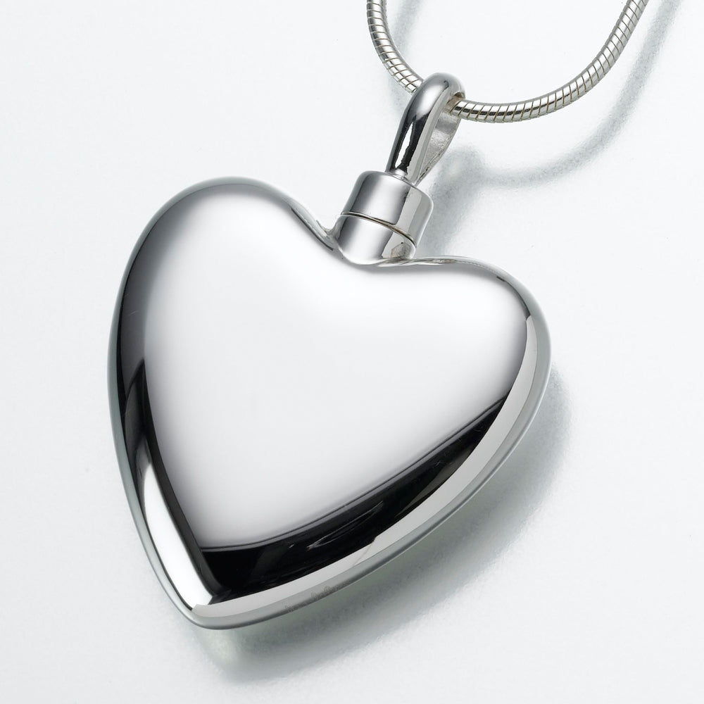 Large Sterling Silver Heart Pendant