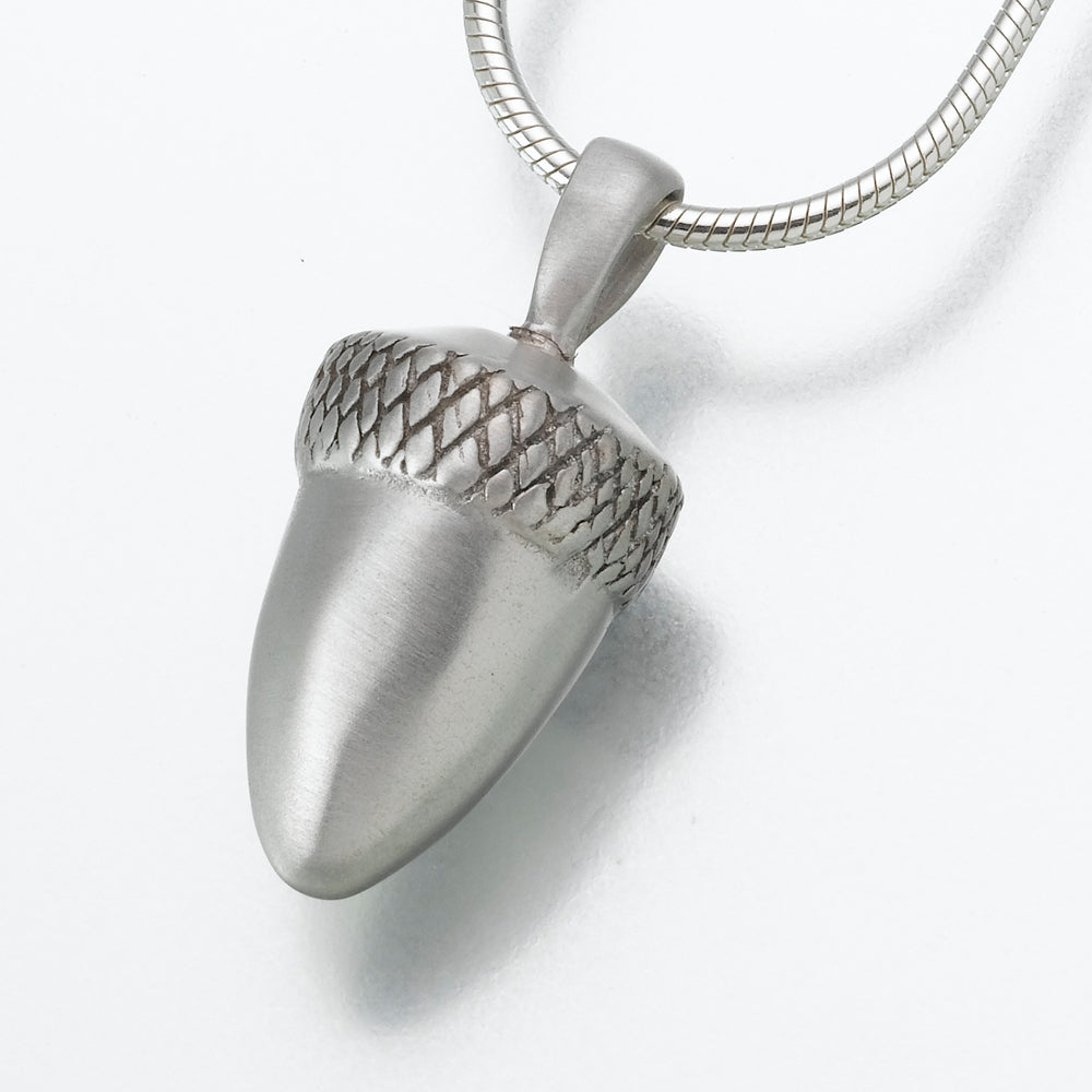 Sterling Silver Acorn Pendant Cremation Jewelry