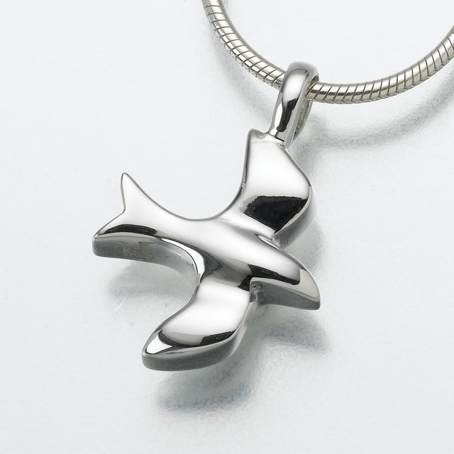 Sterling Silver Dove Pendant Cremation Jewelry