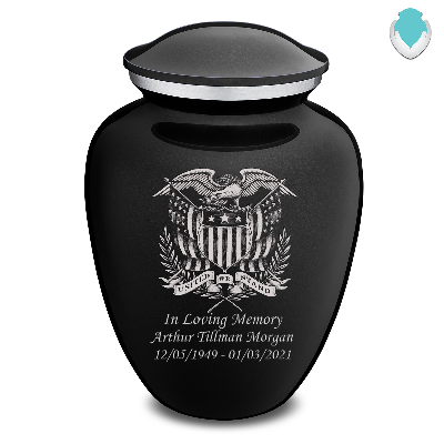 Adult Embrace Black American Glory Cremation Urn