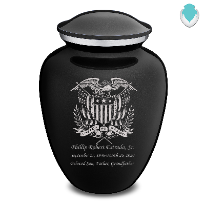 Adult Embrace Black American Glory Cremation Urn