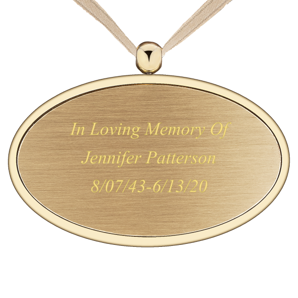 Gold Medallion for Cremation Urn