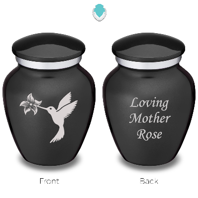 Keepsake Embrace Charcoal Hummingbird Cremation Urn
