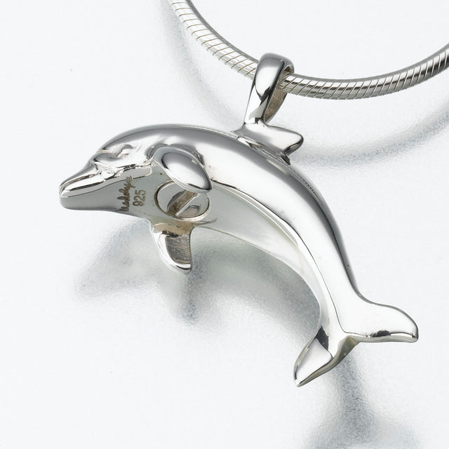 Sterling Silver Dolphin Pendant Cremation Jewelry