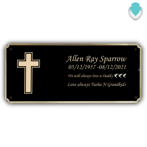 Adult Devotion Simple Cross Cultured Marble Urns for Ashes