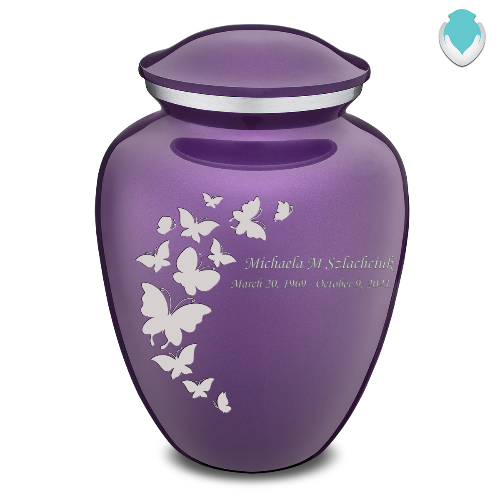 Adult Embrace Purple Butterfly Cremation Urn