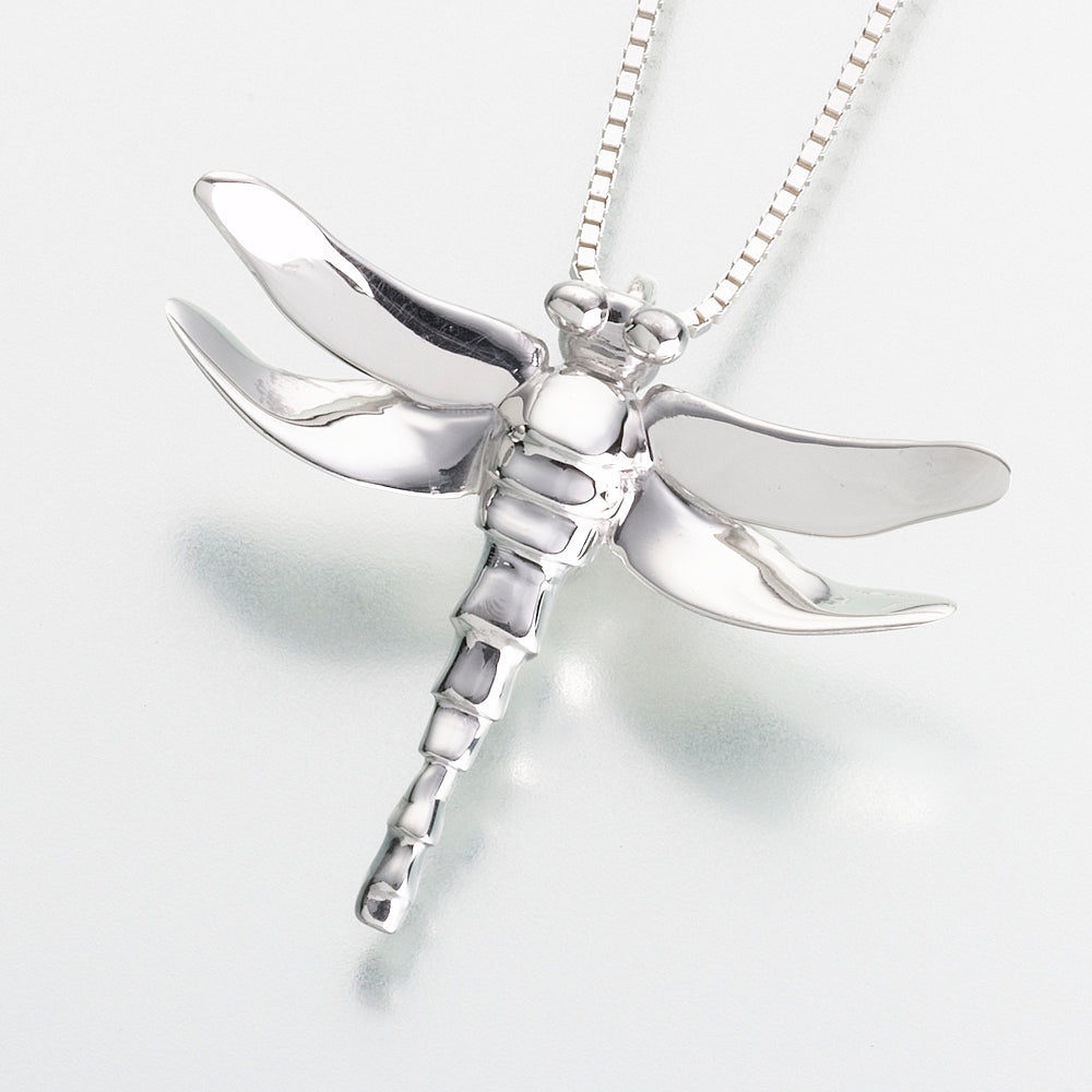 Sterling Silver Dragonfly Pendant Cremation Jewelry