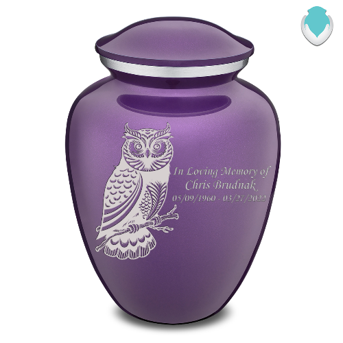 Adult Embrace Purple Owl Cremation Urn