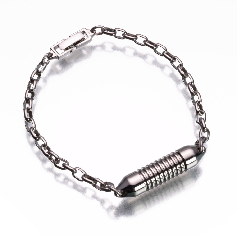Titanium Bracelet Narrow Band Rollo Link Cremation Jewelry