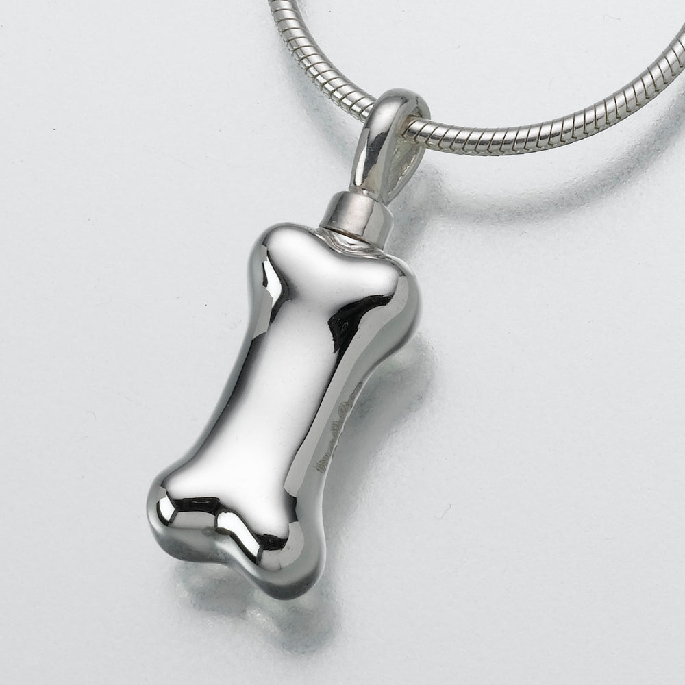 Sterling Silver Dog Bone Pendant Cremation Jewelry