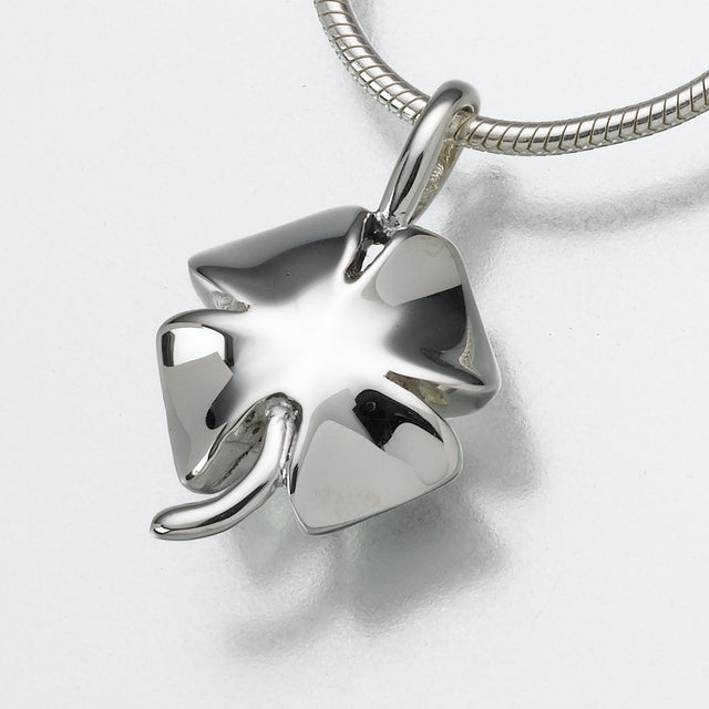 Sterling Silver 4  Leaf Clover Pendant Cremation Jewelry