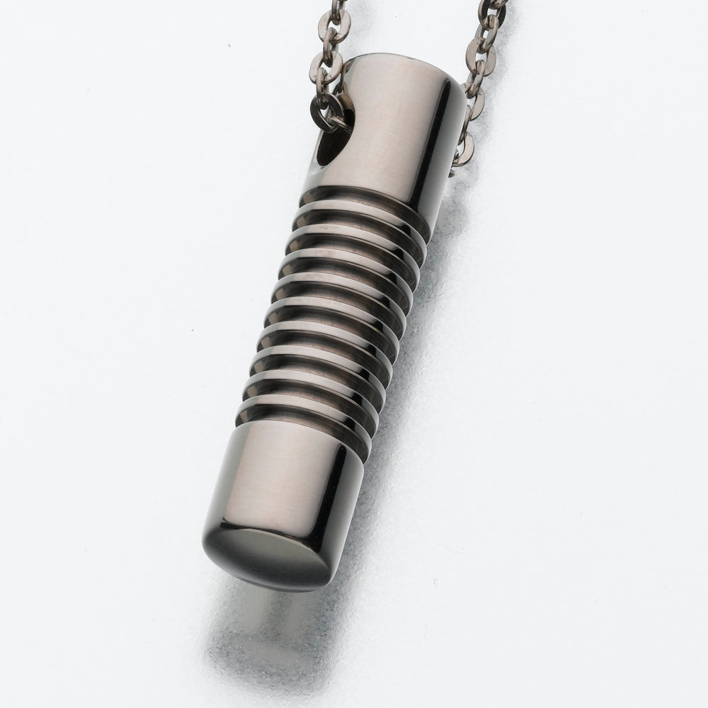 Titanium Cylinder Necklace Pendant Cremation Jewelry