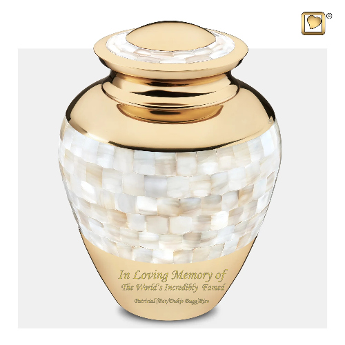 Adult Mother of Pearl Cremation Urn