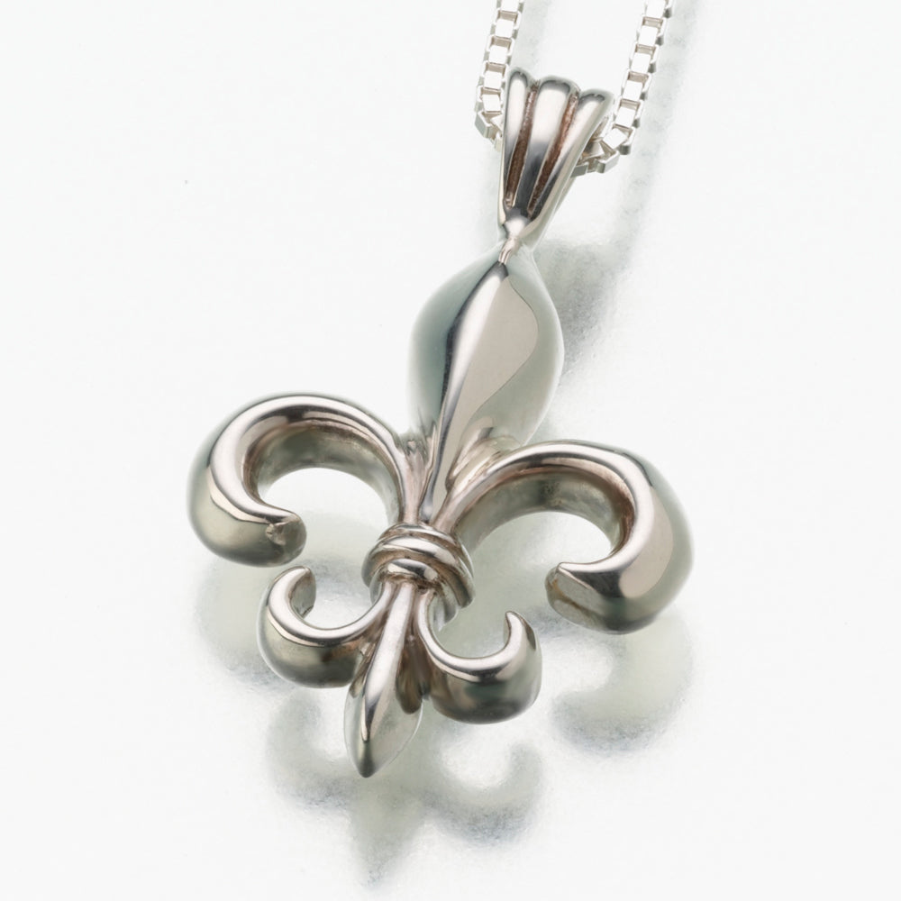 Sterling Silver Fleur de Lis Pendant Cremation Jewelry