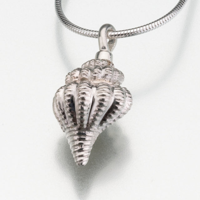 Sterling Silver Conch Shell Pendant Cremation Jewelry