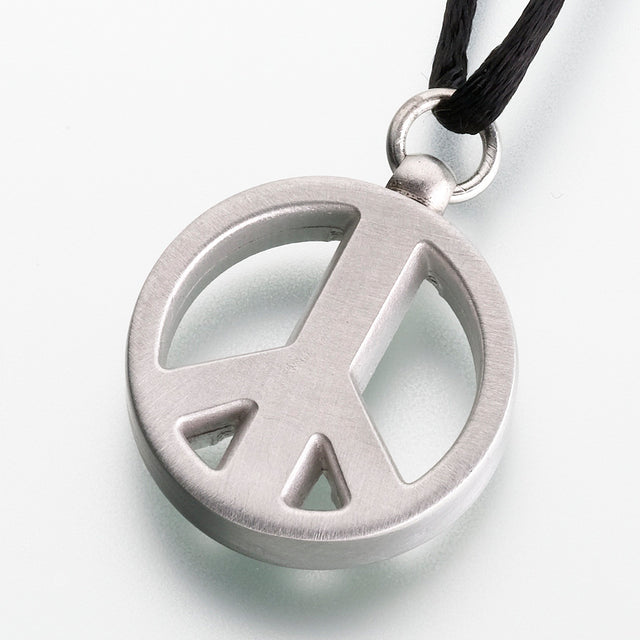 Pewter Peace Sign Cremation Jewelry